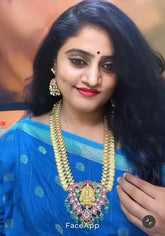 Kasu Haram With Lakshmi Pendent In Kundan - KH00264